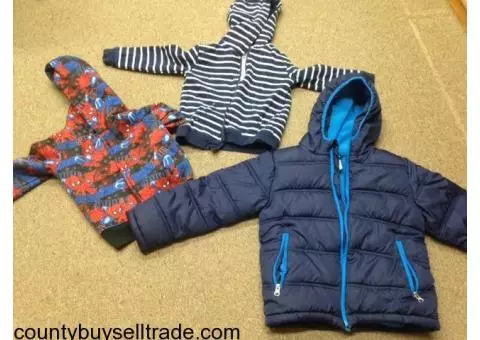 1 Boys Winter Coat size 4 to 5 and 2  jackets